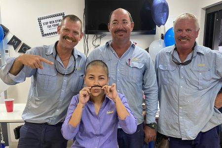 Sunbuild donates over $10,000 to Movember